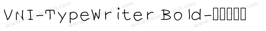VNI-TypeWriter Bold字体转换